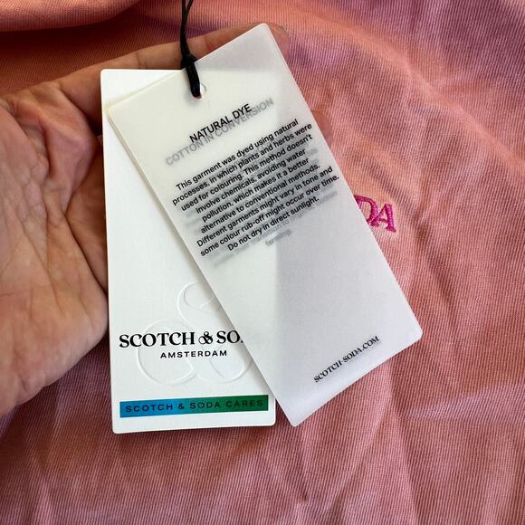 SCOTCH & SODA Men's Pink T-Shirt Size L - Picture 7 of 9